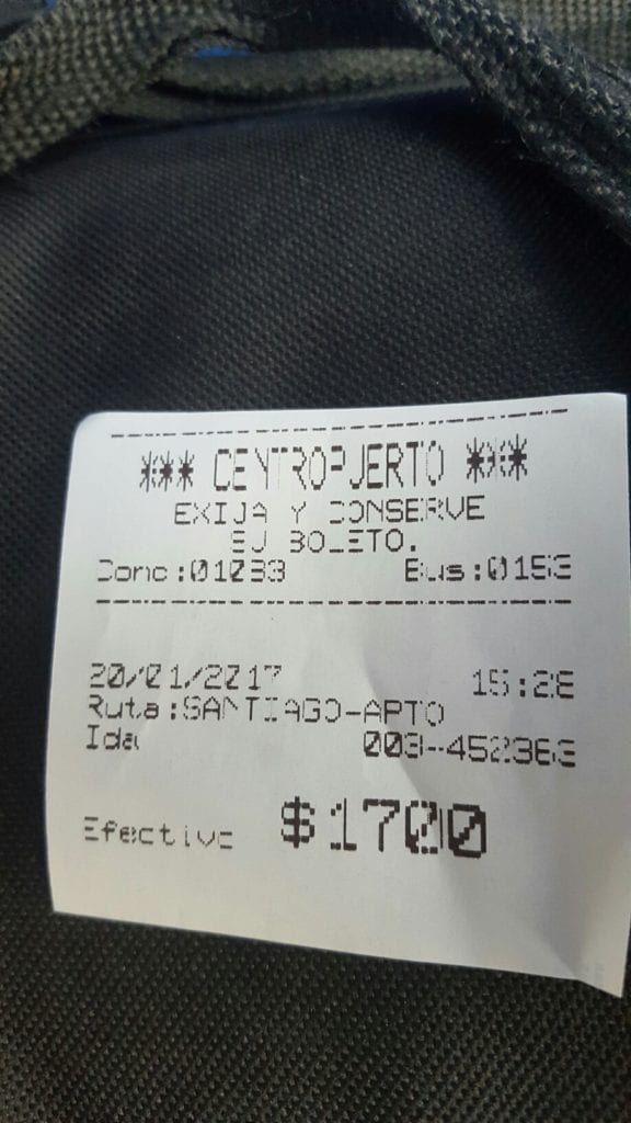 Santiago Airport Bus Ticket