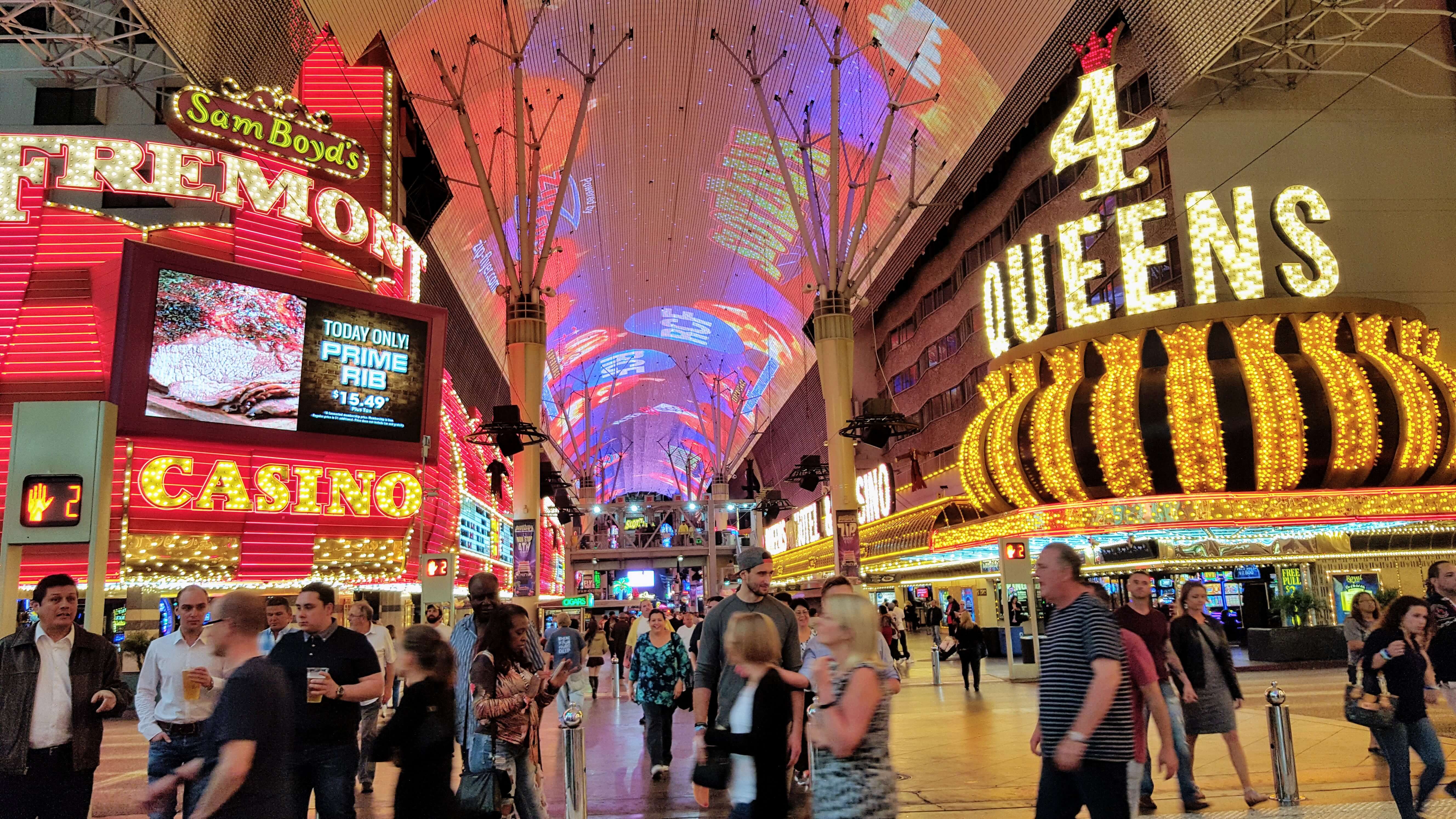 An image of Fremont Street, what we recommend as one of the best affordable things to do in Las Vegas