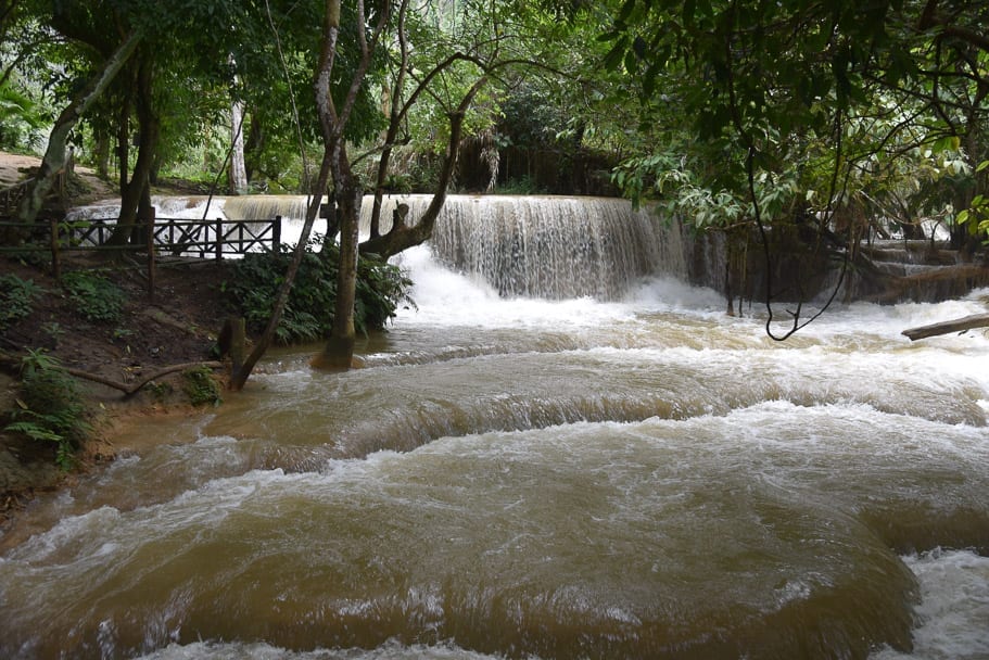 Brown Waterfall Laos