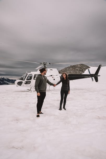 Couple-travel-the-world-helicopter-franz-josef-glacier, Franz-Josef-Instagram, Franz-Josef-Glacier, Franz-Josef-helicopter-tour, Heliservices.nz-franz-josef-glacier-tour, best-franz-josef-helicopter-tour