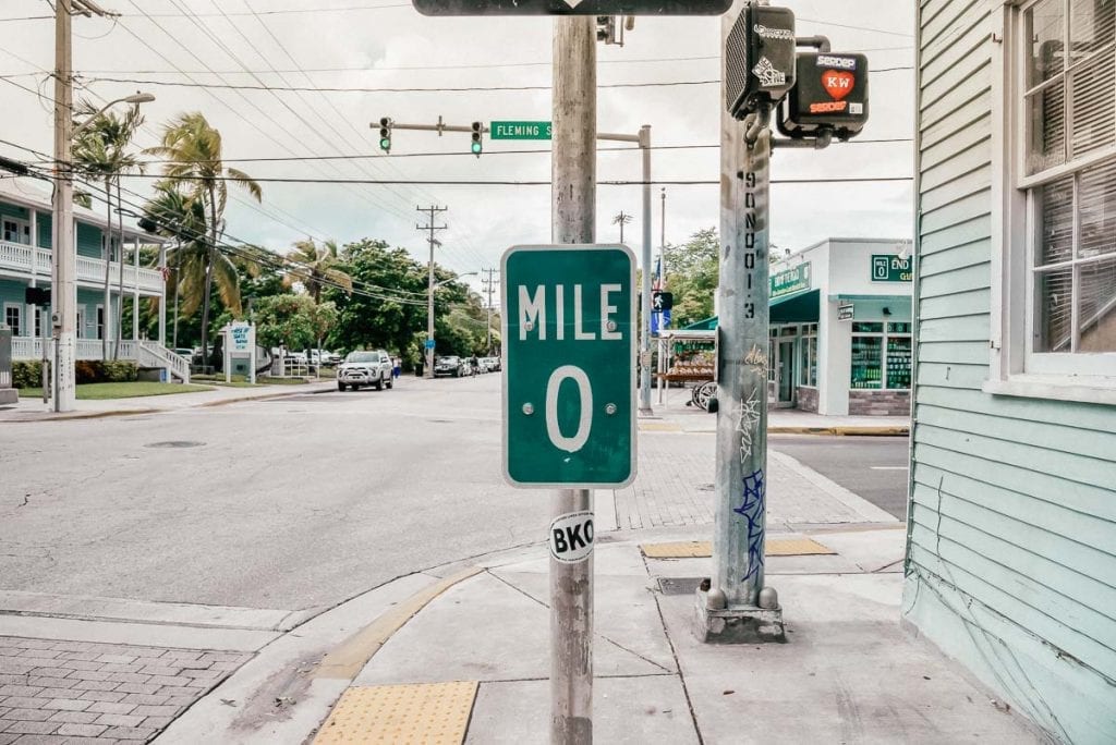 Mile Marker 0 Sign