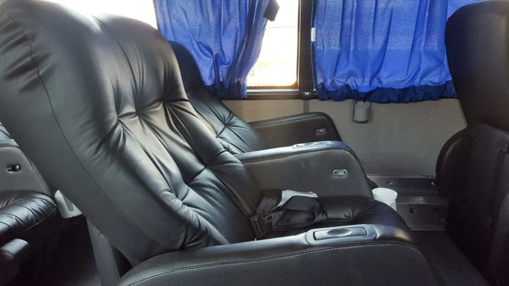 Semi Cama Seats on Andesmar Bus, Andesmar Bus Review, Santiago Mendoza Bus