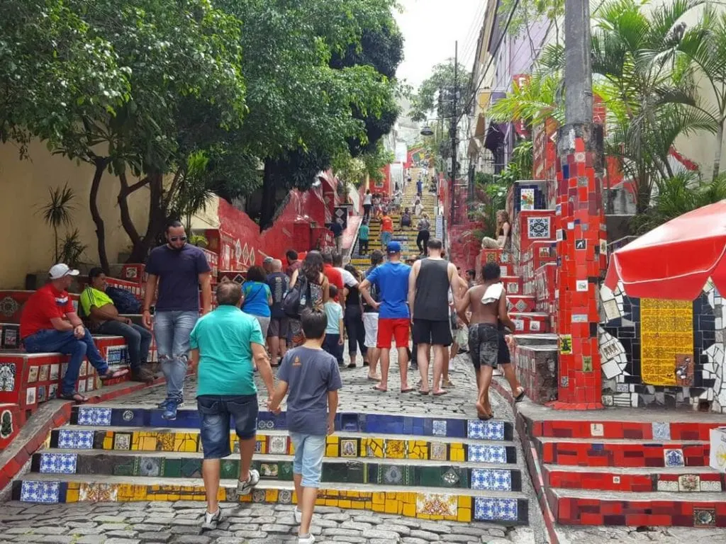 A photograph of Escadaria Selaron - one of the fun things to do in Rio de Janeiro