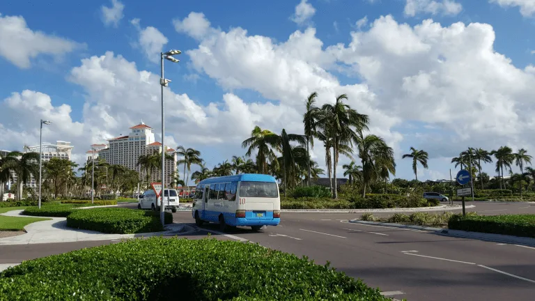 Intersection where the bus will drop you off and pick you up at Cable Beach