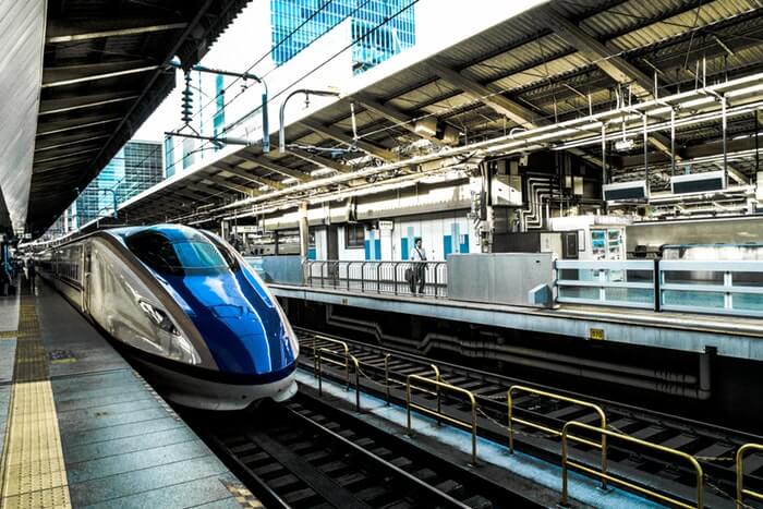 A photo of the bullet train which travels from Beijing to Xian China