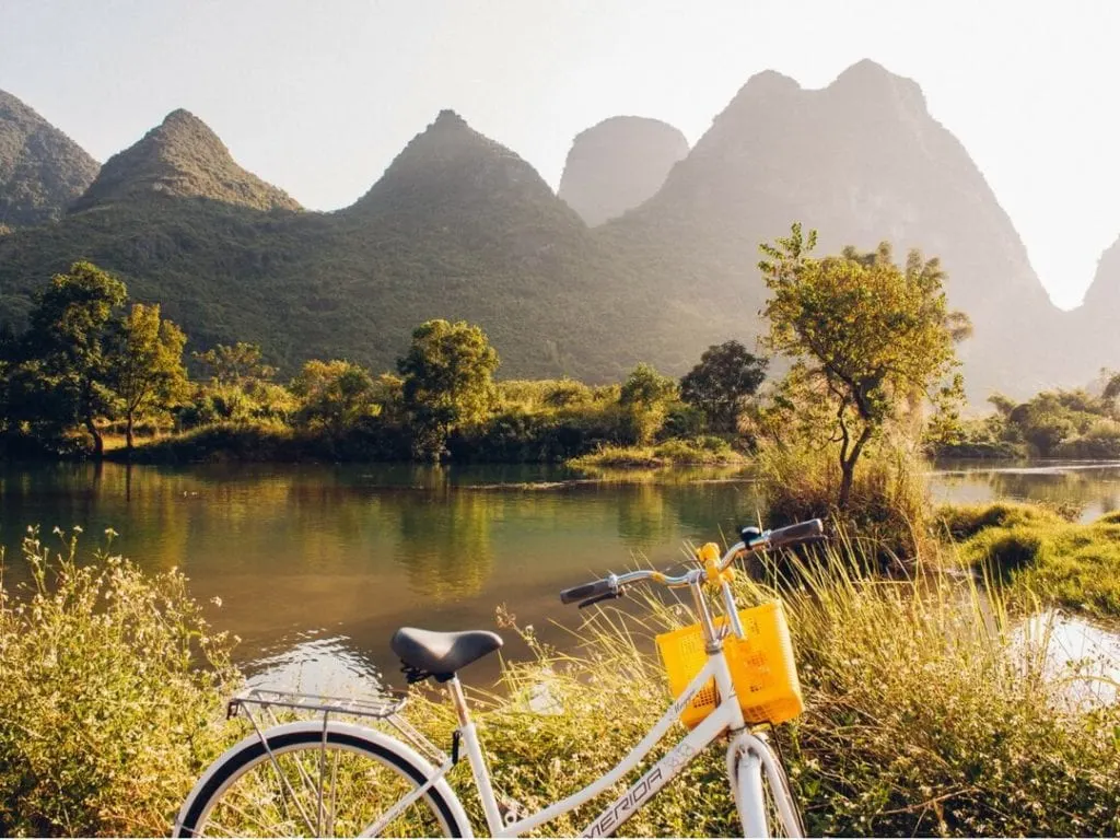 A photo of 20 Yuan Mountains near Guilin China from our China Travel Guide