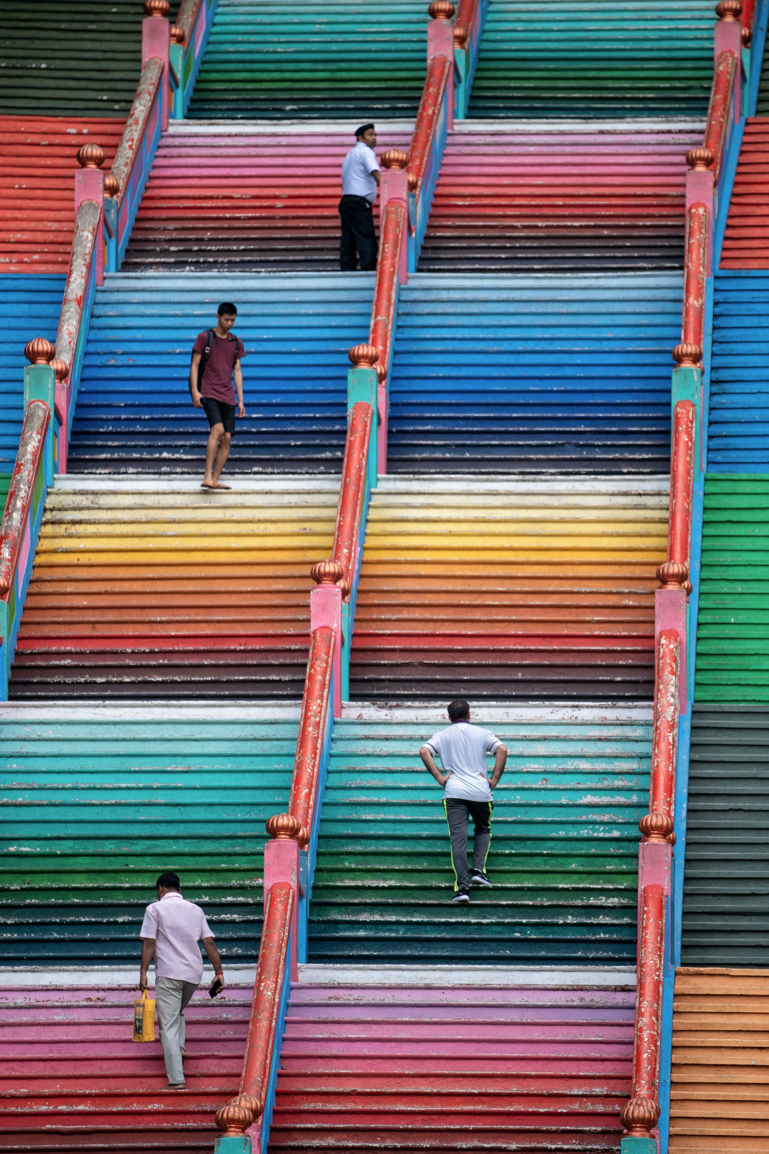 rainbow-color-staircase-kuala-lumpur-malaysia