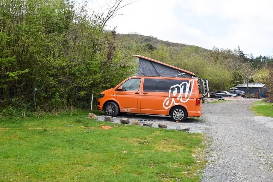 Campsite with electricity