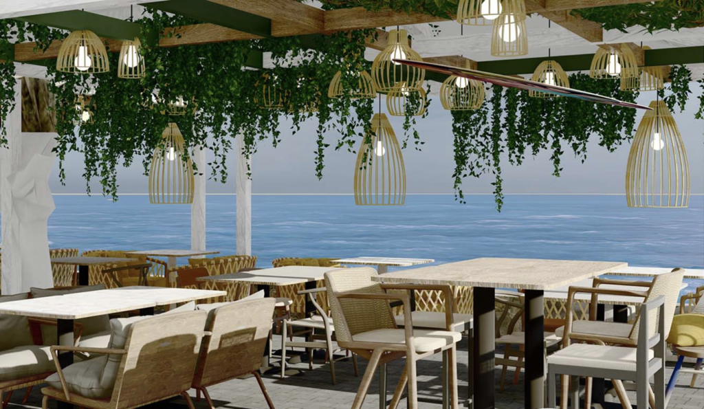 Nuevo Karpathos restaurant with a view to the ocean