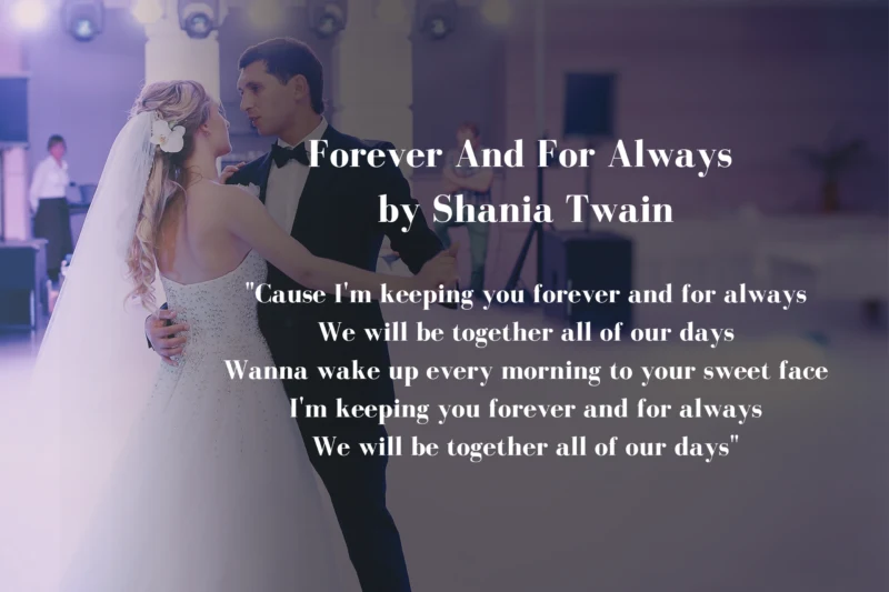 Shania Twain lyrics best country first dance song